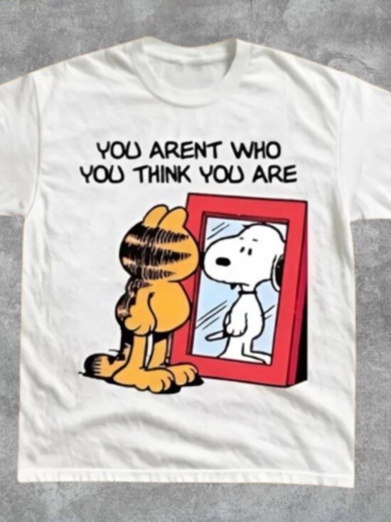Gildan Other - Garfield Snoopy Mirror Parody T Shirt